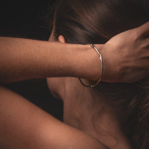 Cefalu Bangle Bracelets on Women Model