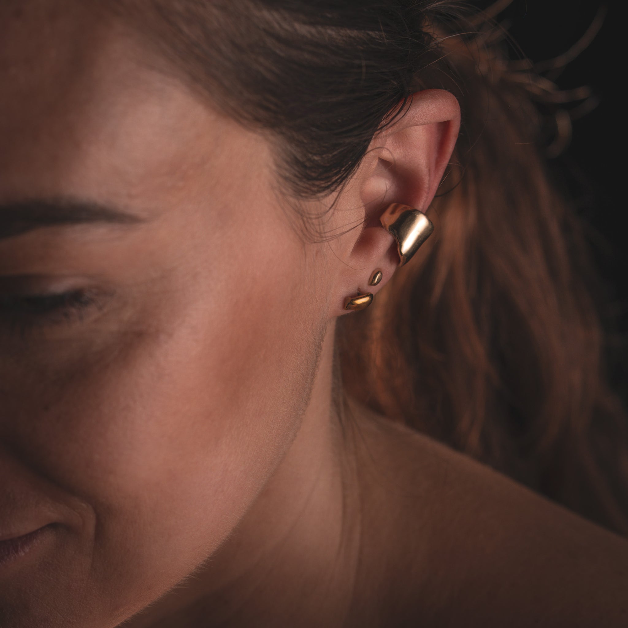 Eclipse Earring Cuff in Gold by What If You Stayed