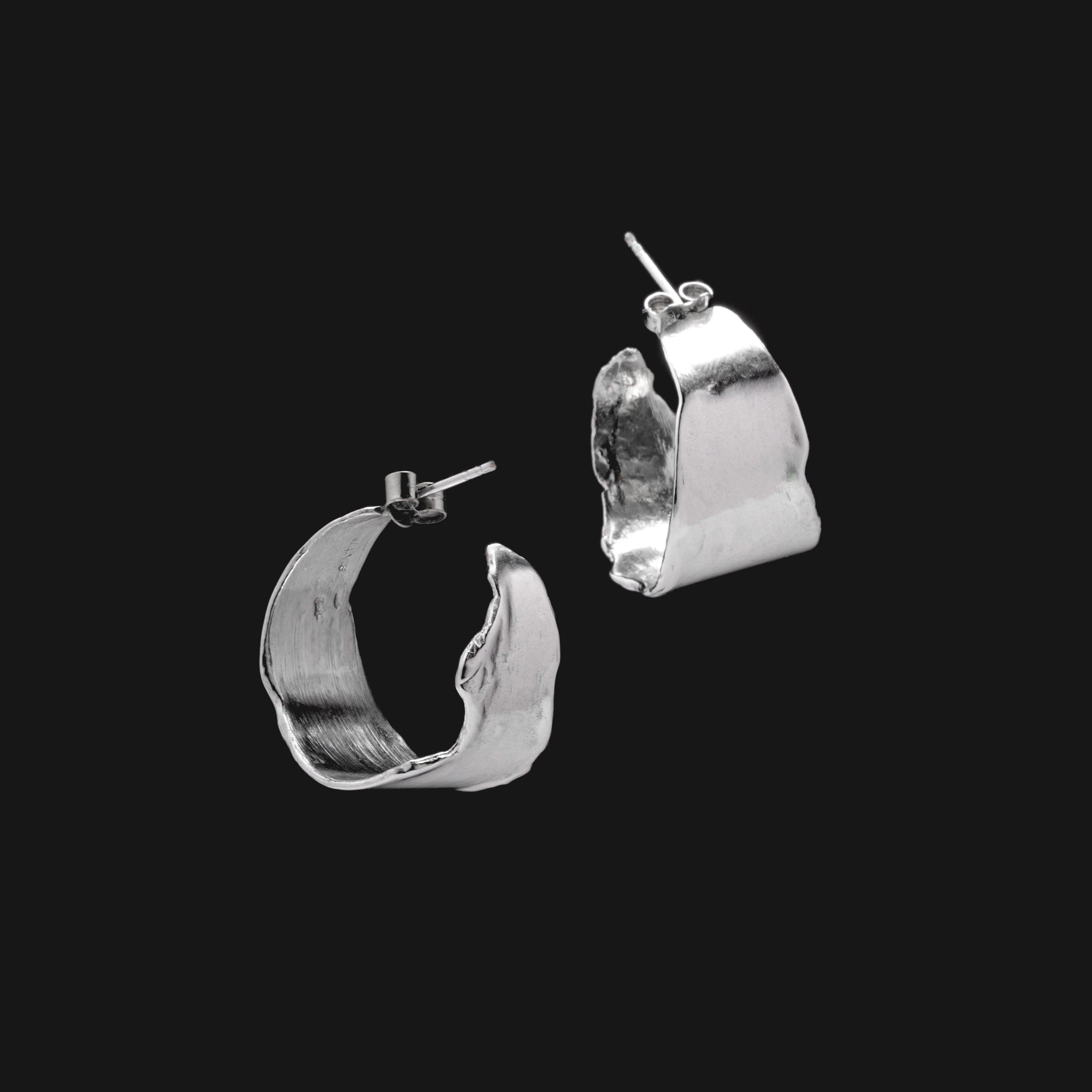 Eclipse Earrings Loops in Silver