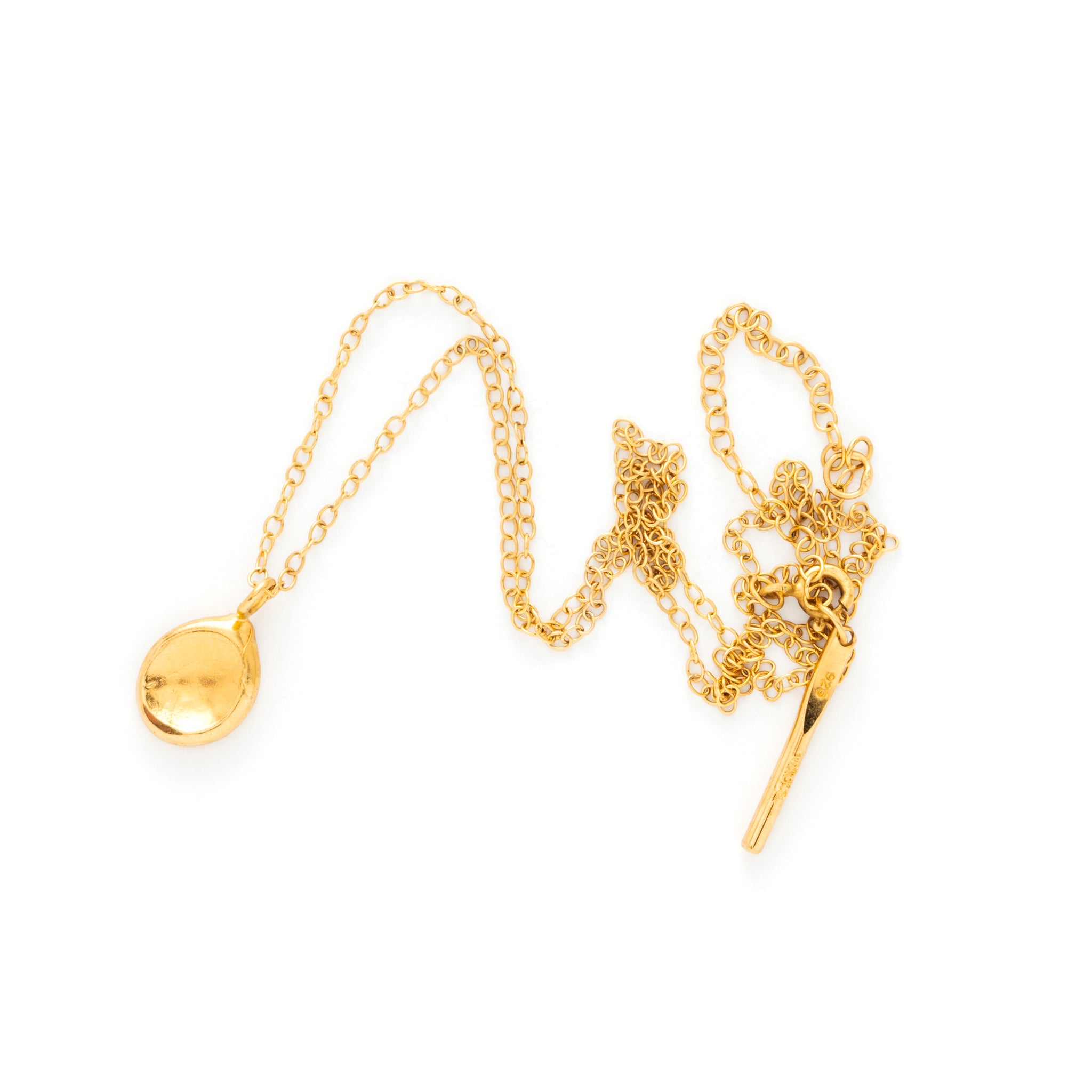 Pendant Necklace Talisman in Gold by What If You Stayed Artist Jewelry