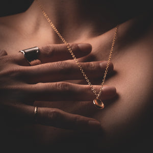 Pendant Necklace Talisman in Gold by What If You Stayed Artist Jewelry