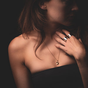 Pendant Necklace Talisman in Gold by What If You Stayed Artist Jewelry