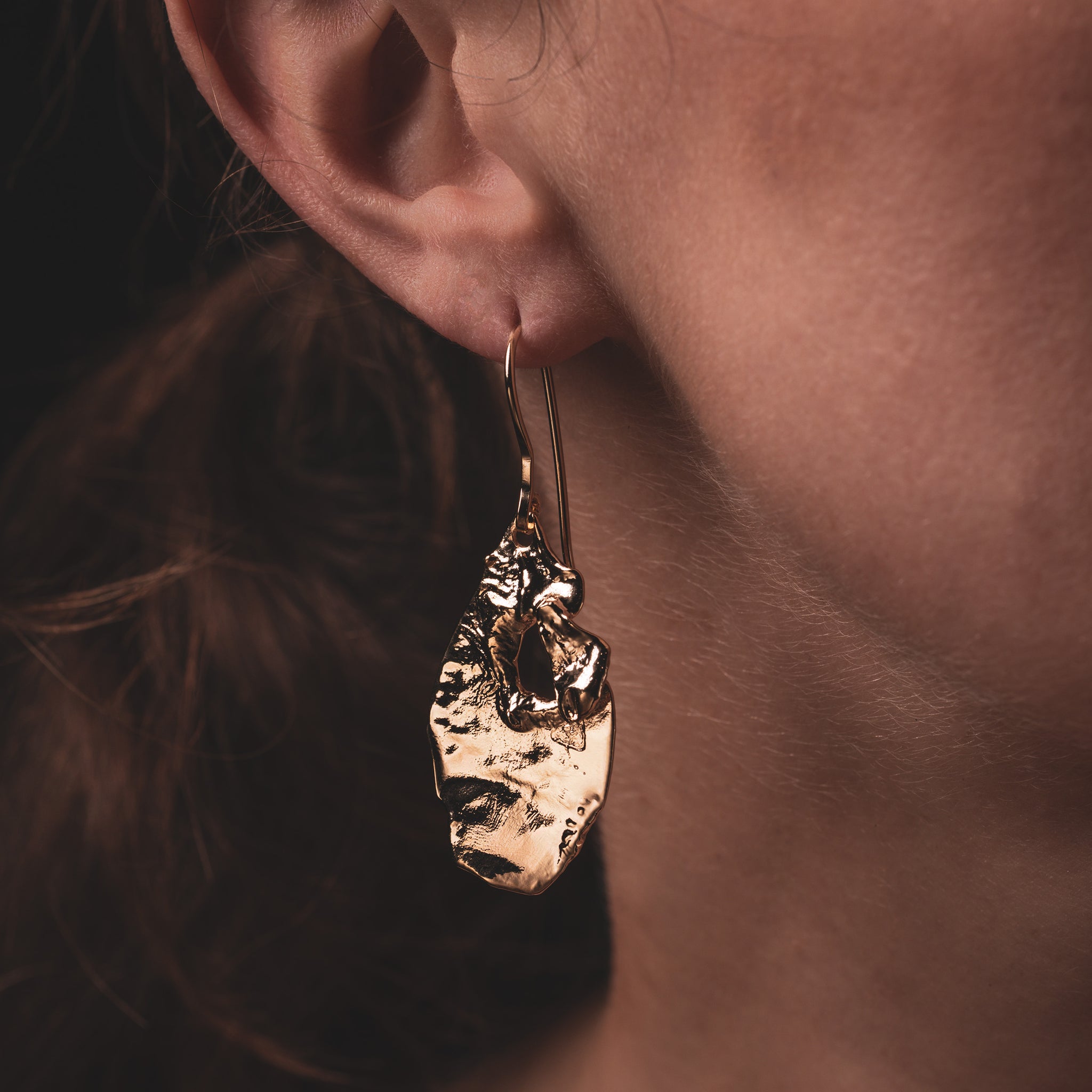 Sicilia Luce Earrings in Gold by What If You Stayed Textured earrings unique style
