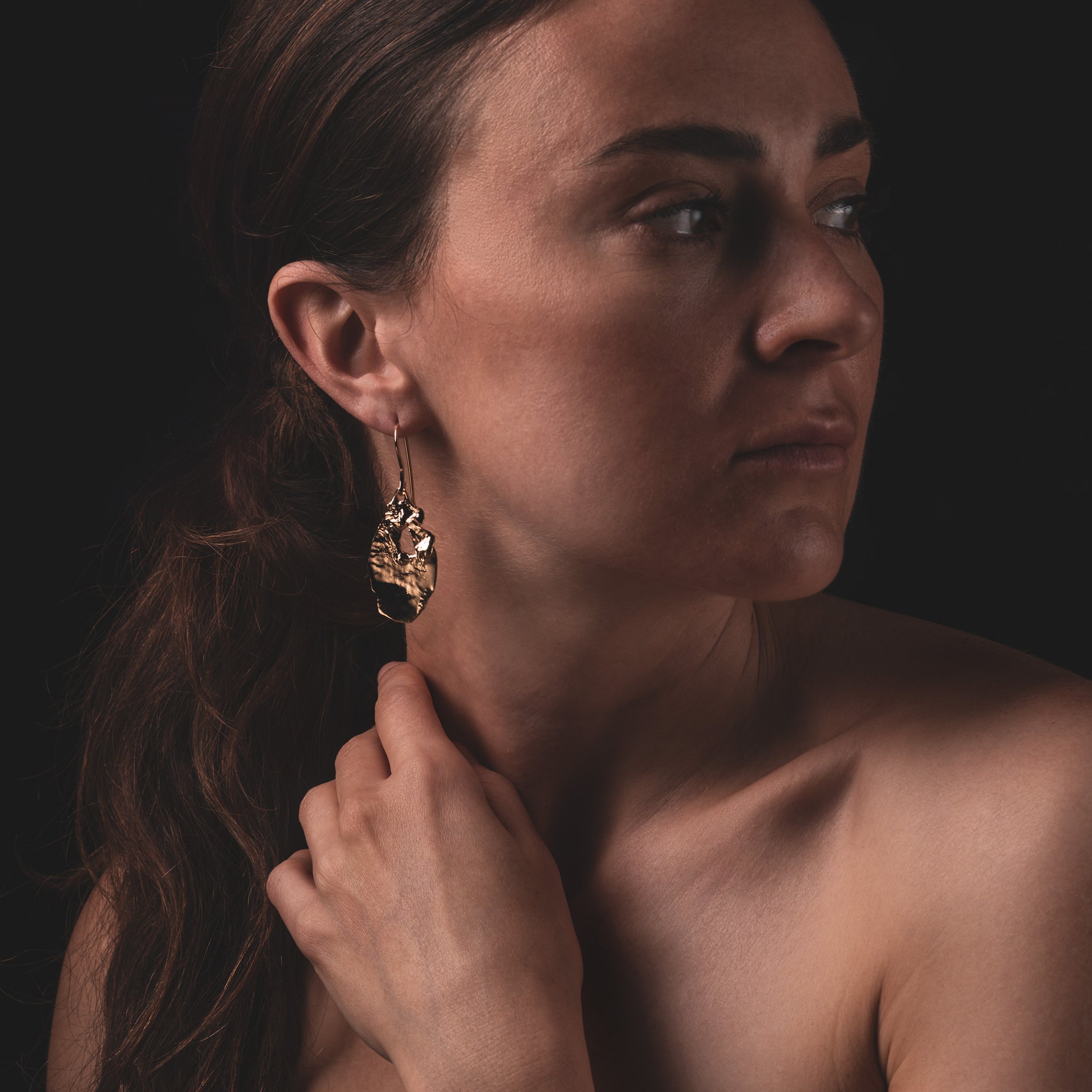 Sicilia Luce Earrings in Gold by What If You Stayed Textured earrings unique style