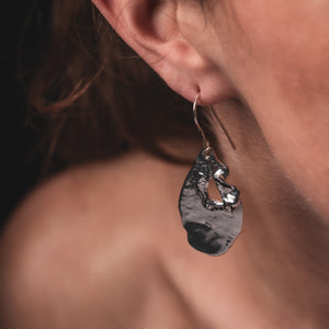 Sicilia Luce Earrings in Silver by What If You Stayed Textured earrings unique style