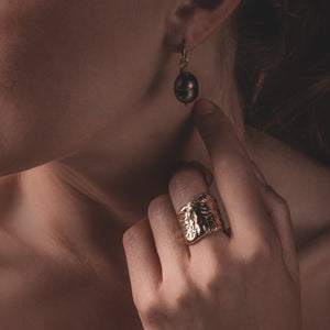 Beautiful Women wearing the Zephyr Ring in Gold by What If You Stayed